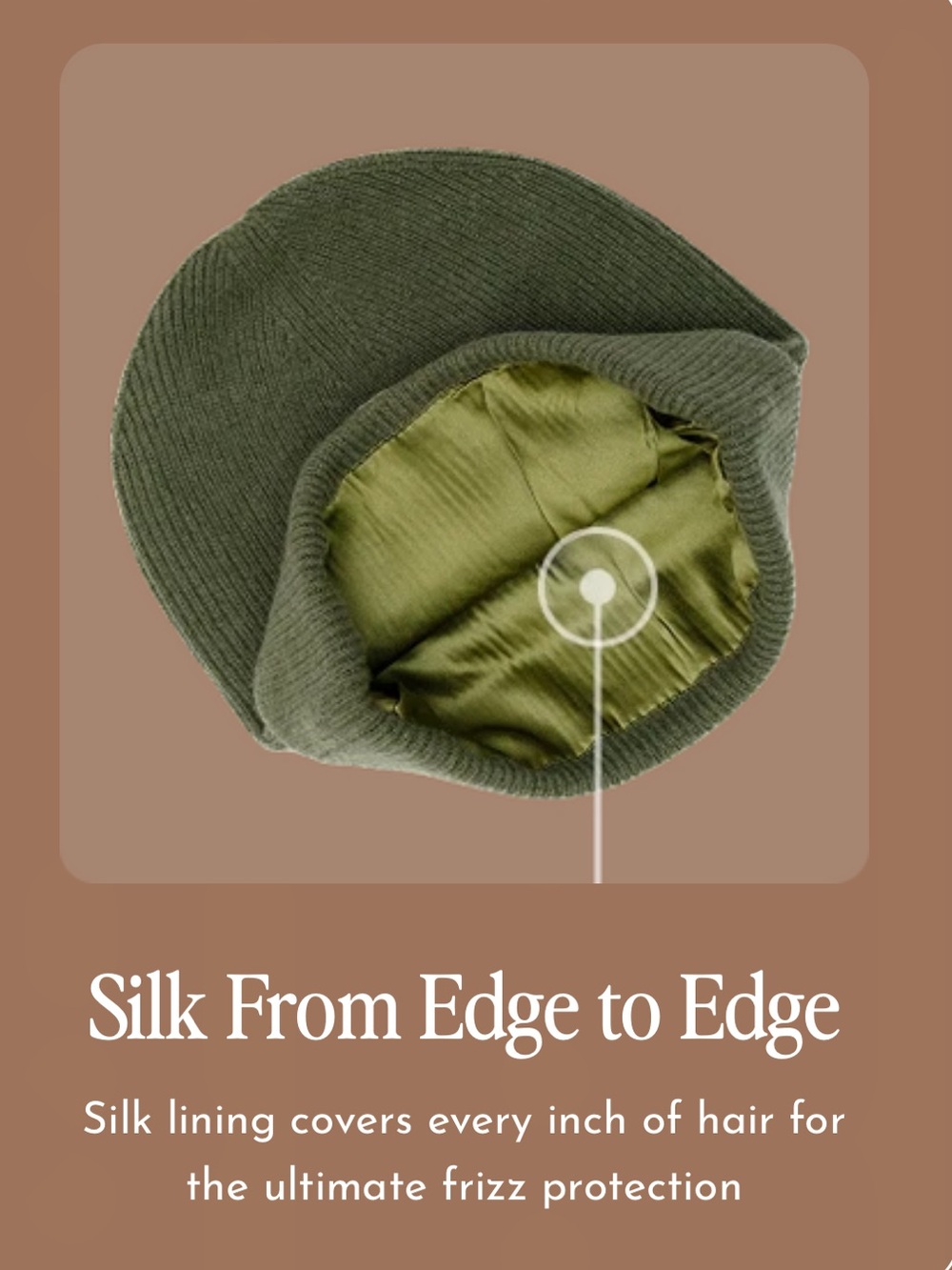 NEW Curlfriend Collective Unisex Olive Green Knit Beanie
